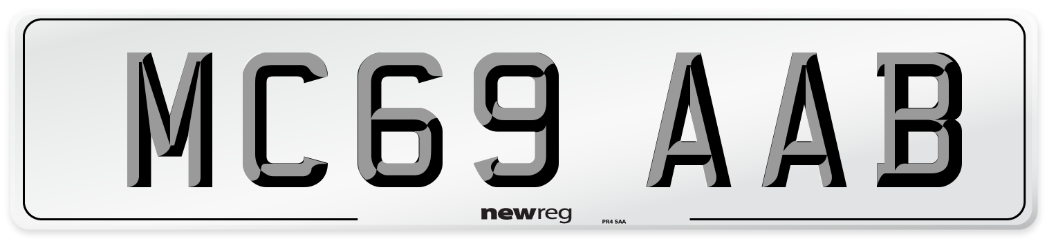 MC69 AAB Front Number Plate