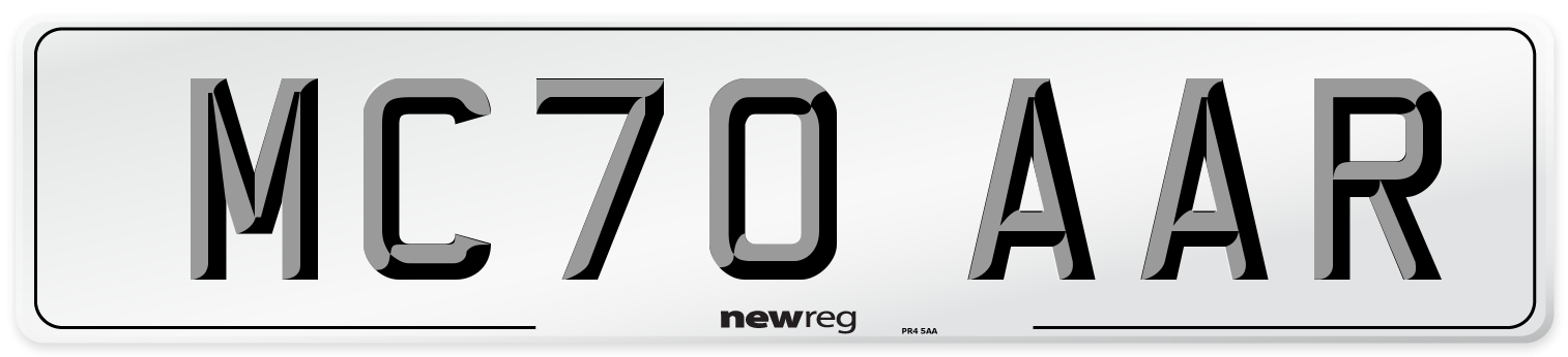 MC70 AAR Front Number Plate