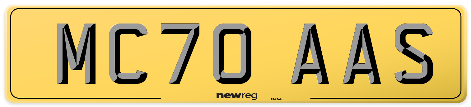 MC70 AAS Rear Number Plate