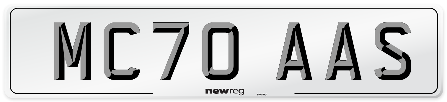 MC70 AAS Front Number Plate