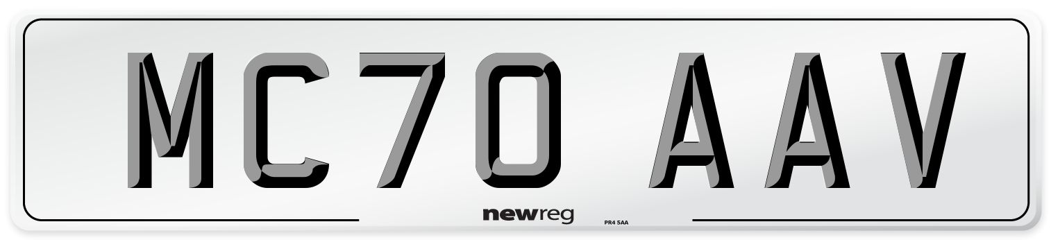 MC70 AAV Front Number Plate