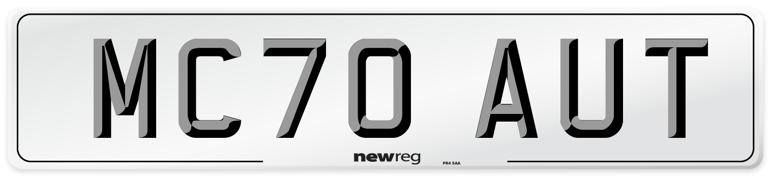 MC70 AUT Front Number Plate