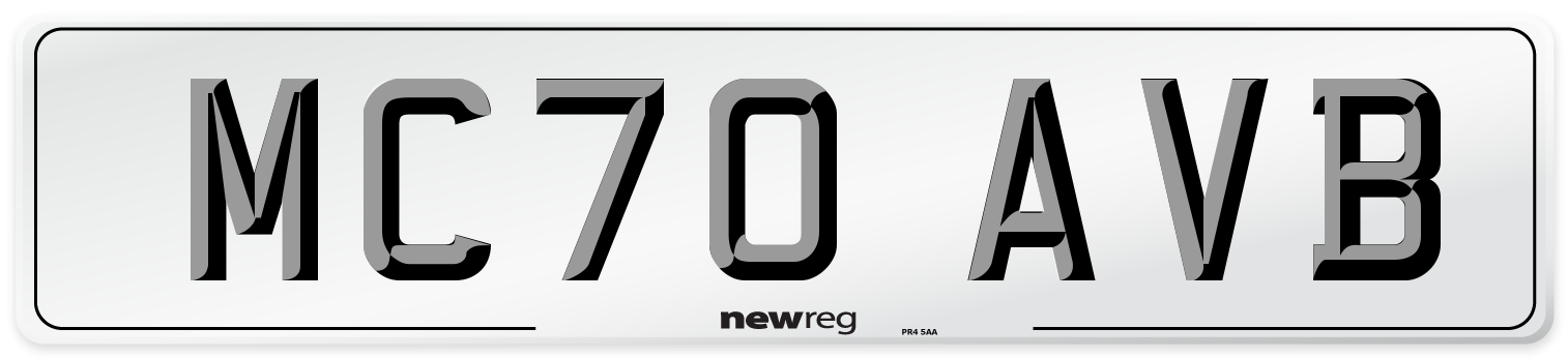 MC70 AVB Front Number Plate