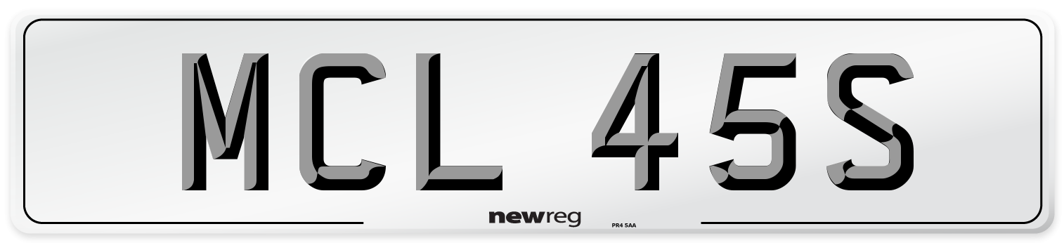 MCL 45S Front Number Plate