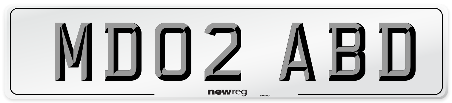 MD02 ABD Front Number Plate