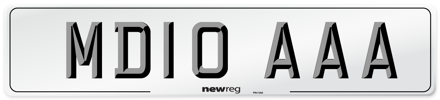 MD10 AAA Front Number Plate