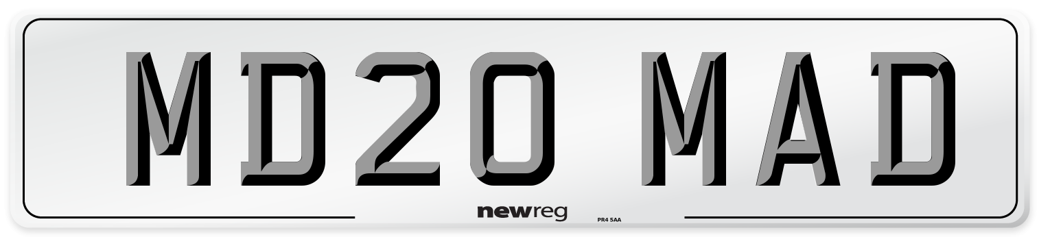 MD20 MAD Front Number Plate