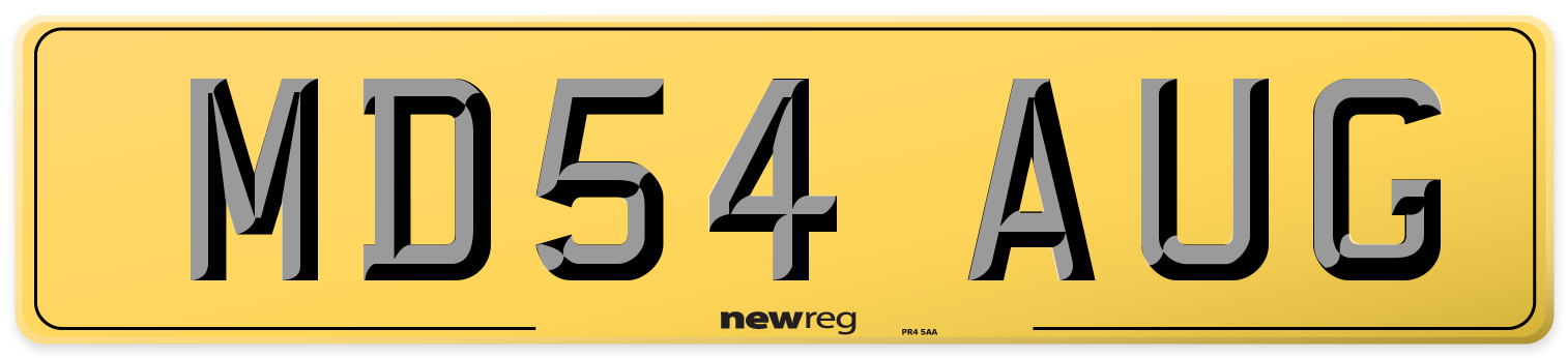 MD54 AUG Rear Number Plate