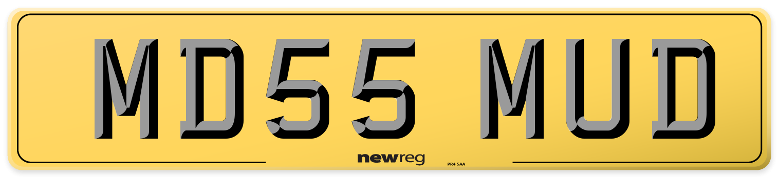 MD55 MUD Rear Number Plate