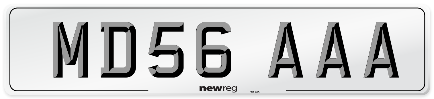 MD56 AAA Front Number Plate