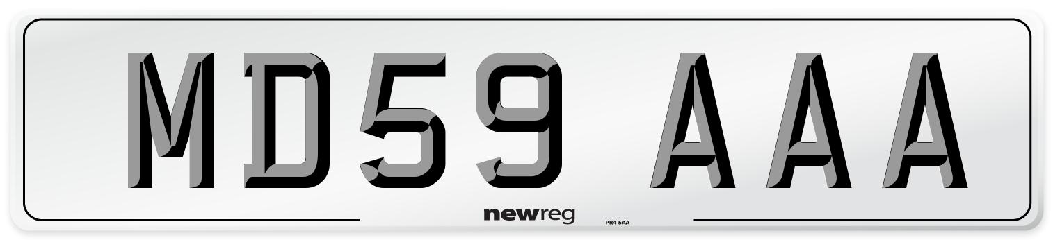 MD59 AAA Front Number Plate