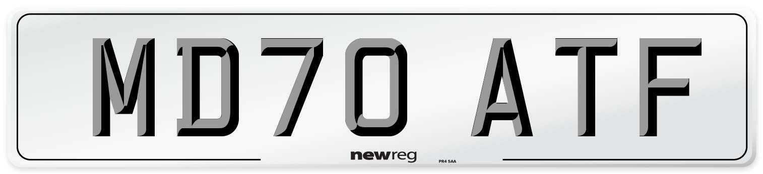 MD70 ATF Front Number Plate