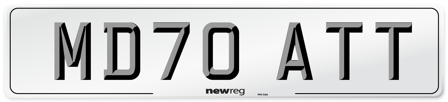 MD70 ATT Front Number Plate