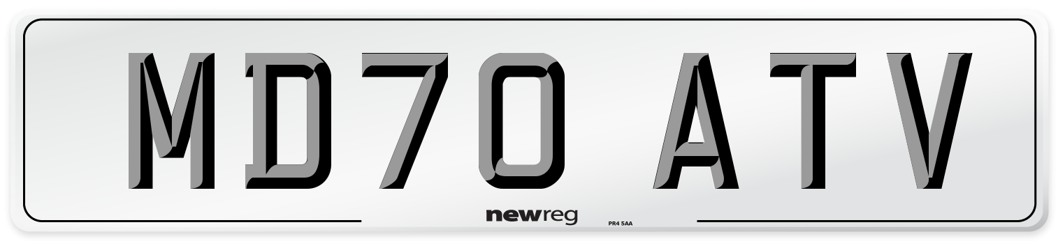 MD70 ATV Front Number Plate