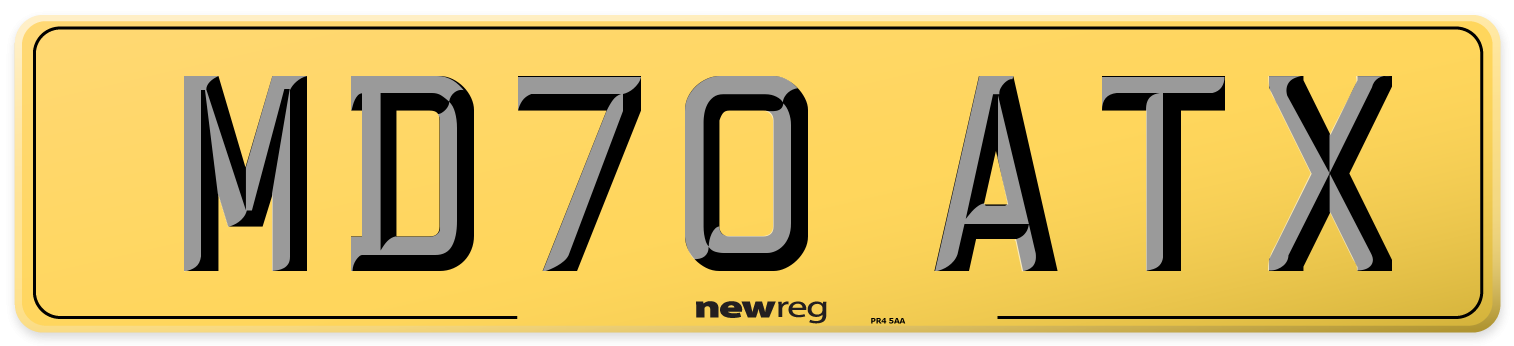 MD70 ATX Rear Number Plate