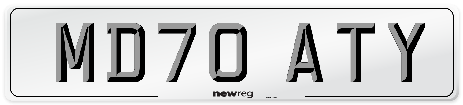 MD70 ATY Front Number Plate