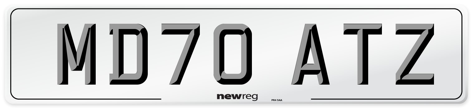 MD70 ATZ Front Number Plate