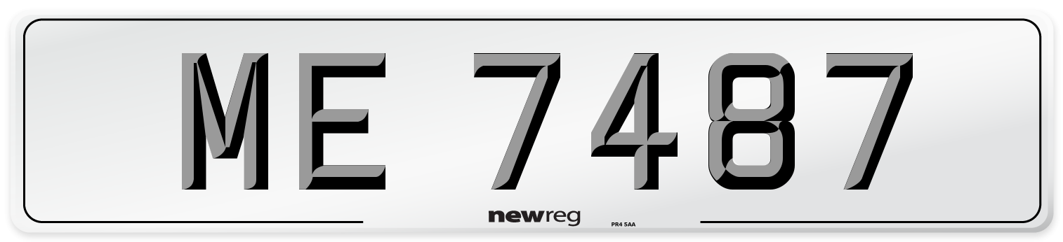 ME 7487 Front Number Plate
