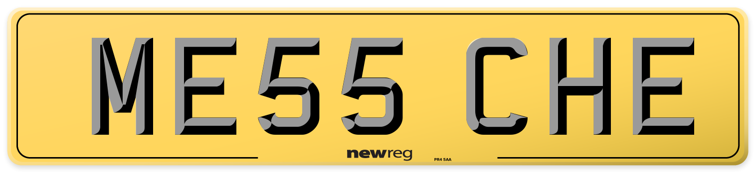 ME55 CHE Rear Number Plate