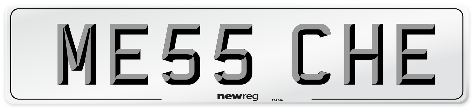ME55 CHE Front Number Plate