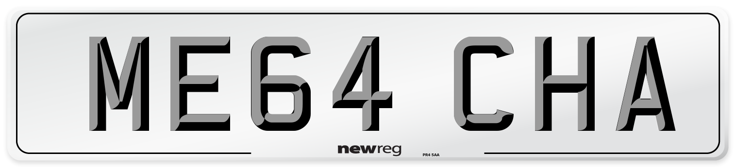 ME64 CHA Front Number Plate