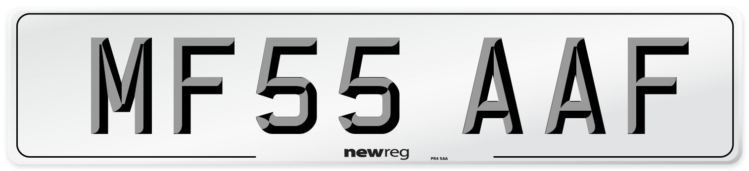 MF55 AAF Front Number Plate