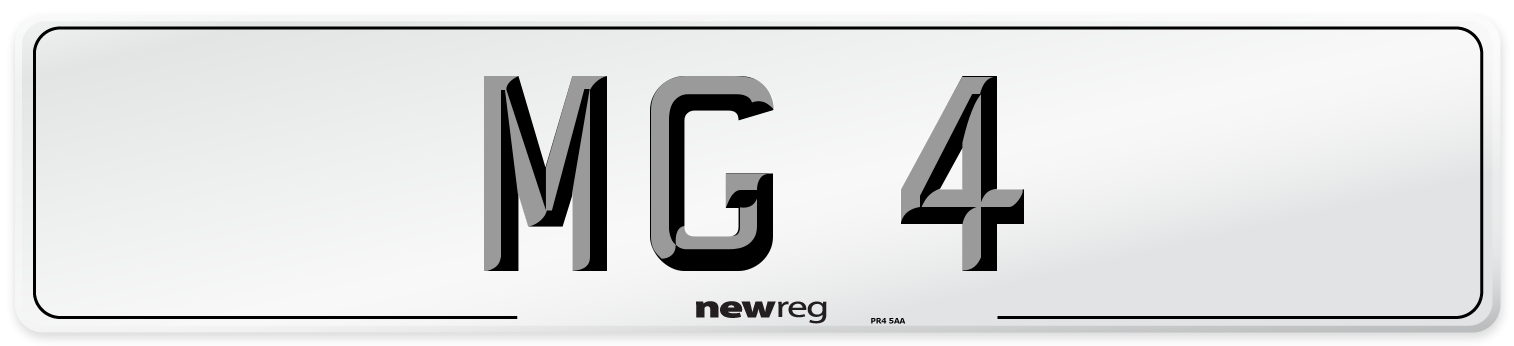 MG 4 Front Number Plate