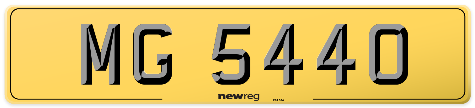 MG 5440 Rear Number Plate