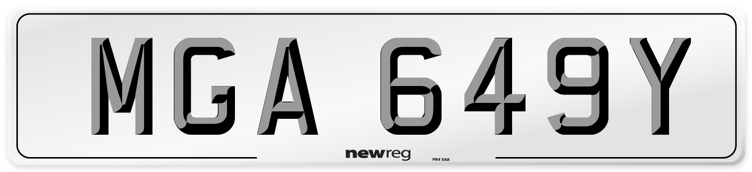 MGA 649Y Front Number Plate