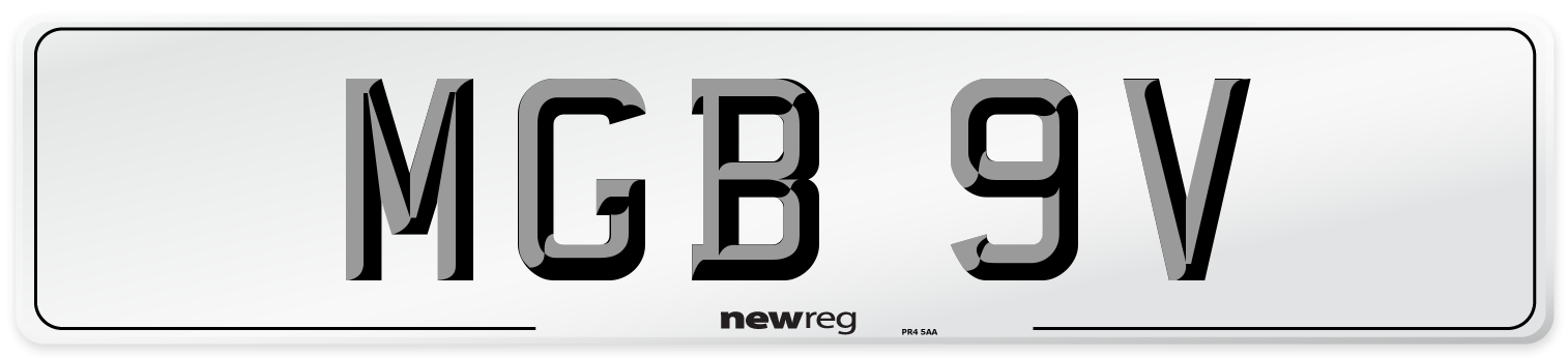 MGB 9V Front Number Plate