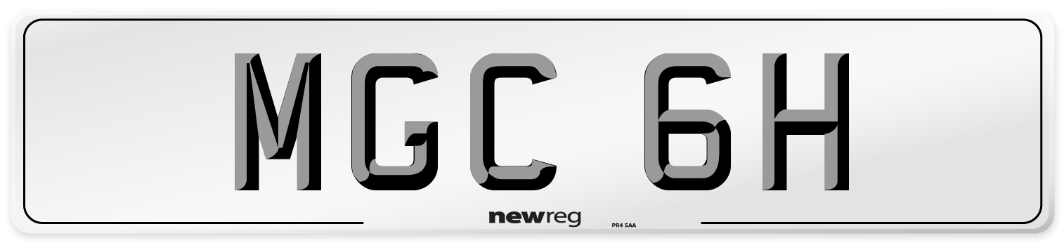 MGC 6H Front Number Plate