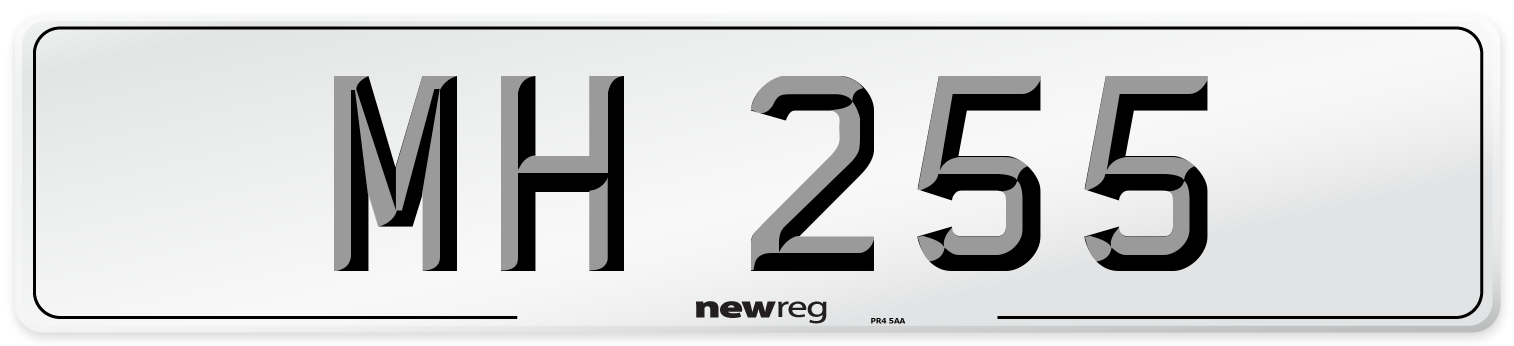 MH 255 Front Number Plate