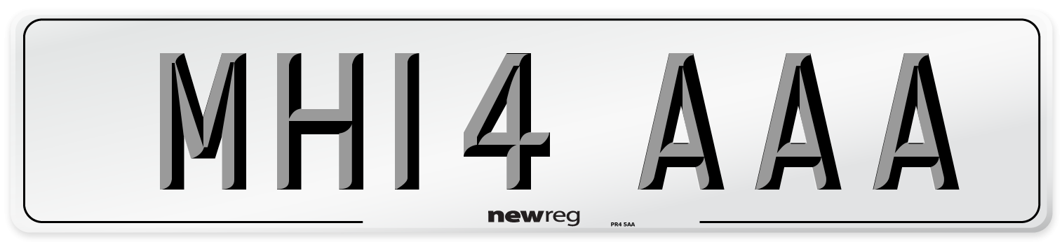 MH14 AAA Front Number Plate