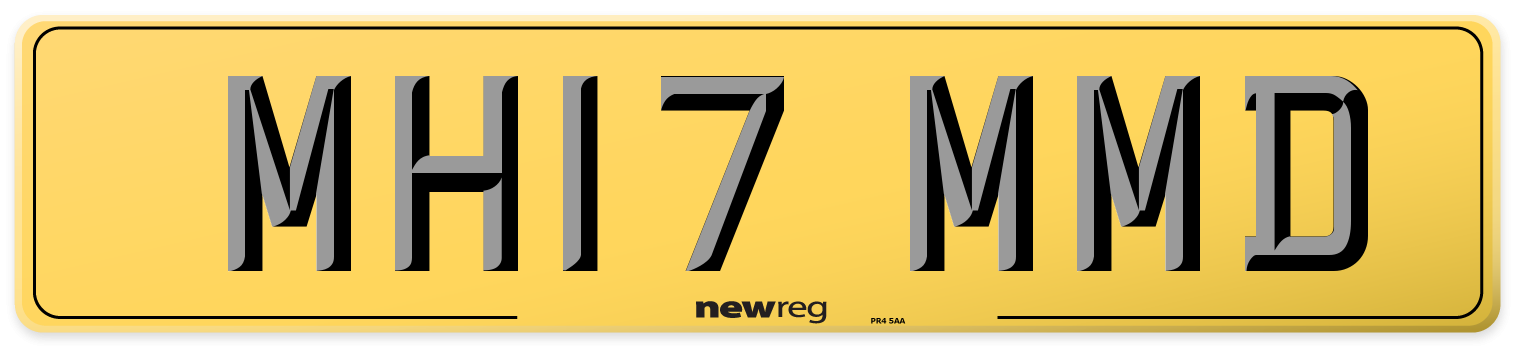 MH17 MMD Rear Number Plate