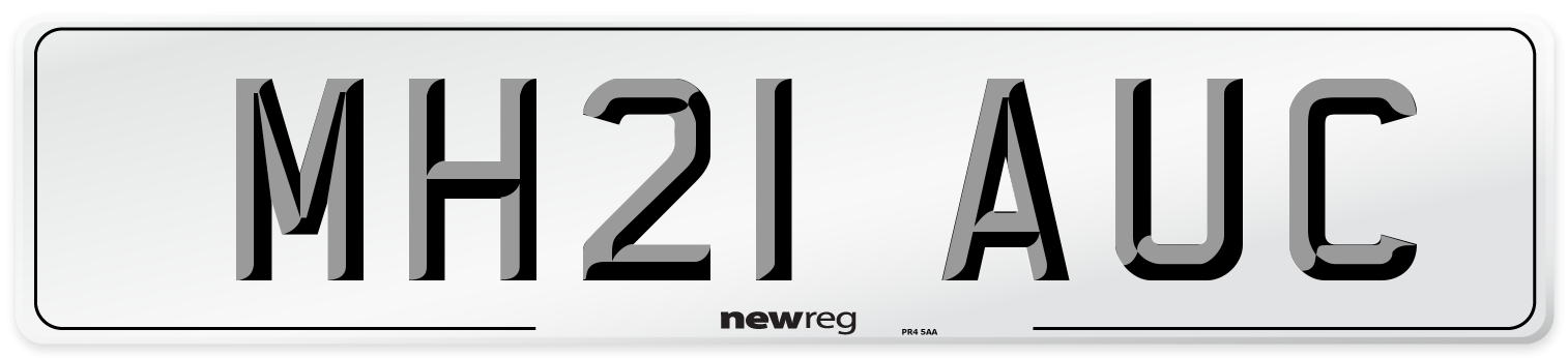 MH21 AUC Front Number Plate