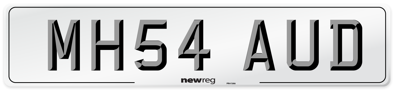 MH54 AUD Front Number Plate