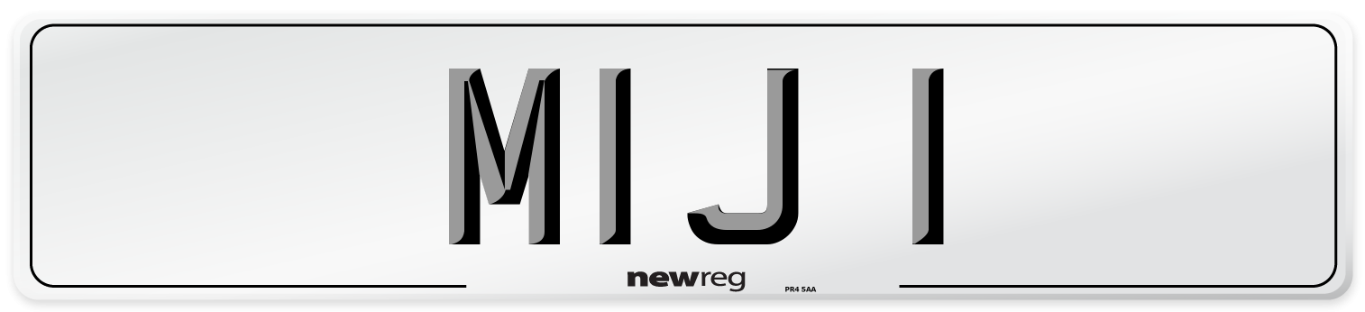 MIJ 1 Front Number Plate