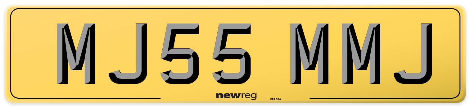 MJ55 MMJ Rear Number Plate