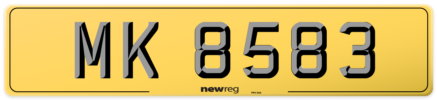 MK 8583 Rear Number Plate