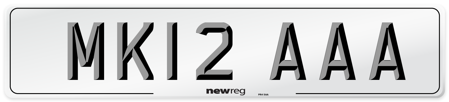 MK12 AAA Front Number Plate