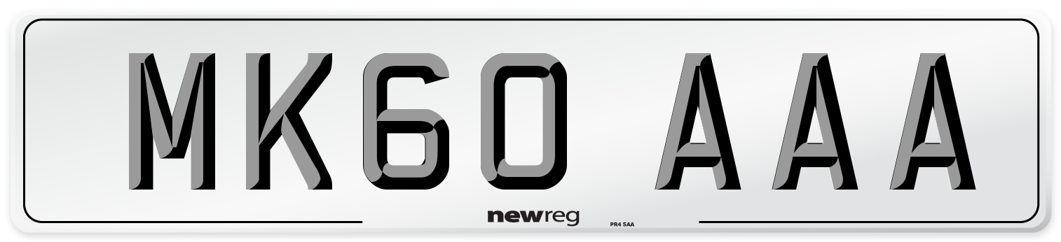 MK60 AAA Front Number Plate
