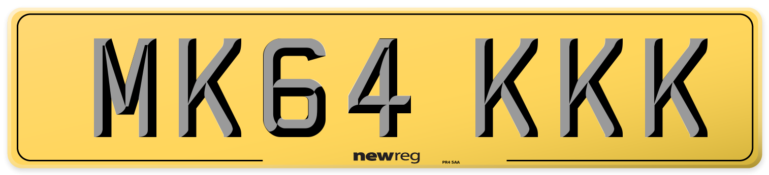 MK64 KKK Rear Number Plate