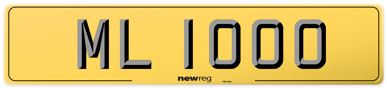 ML 1000 Rear Number Plate