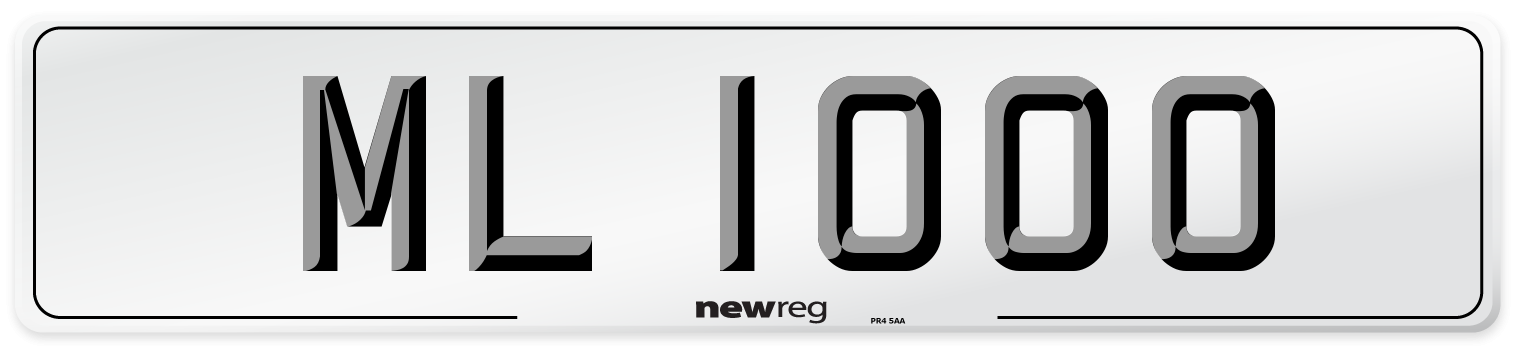 ML 1000 Front Number Plate