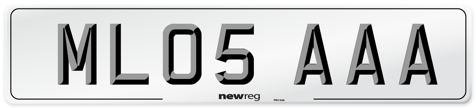 ML05 AAA Front Number Plate