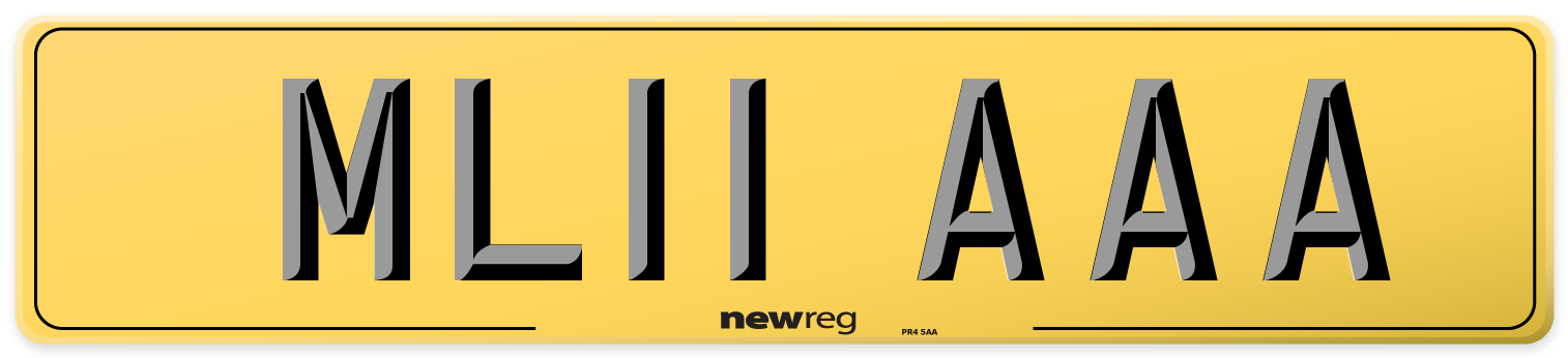 ML11 AAA Rear Number Plate