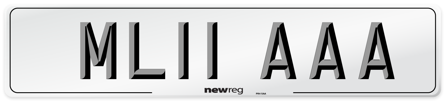 ML11 AAA Front Number Plate