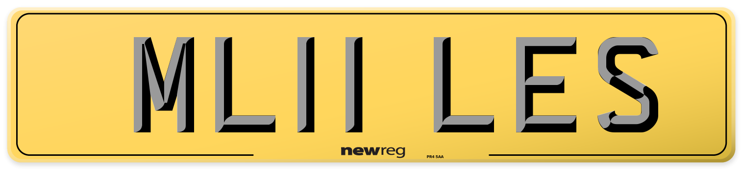 ML11 LES Rear Number Plate