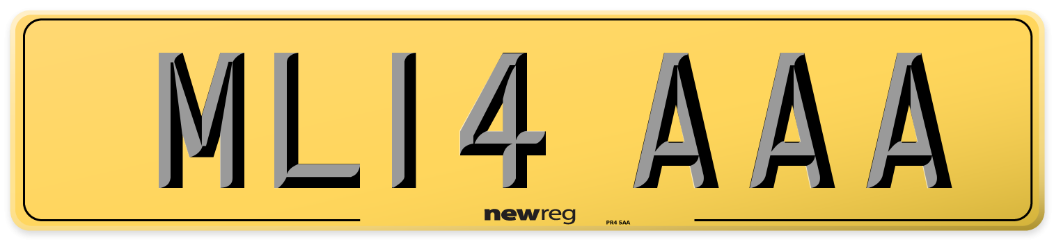 ML14 AAA Rear Number Plate