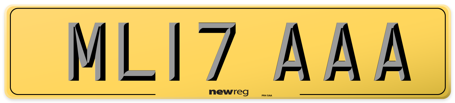 ML17 AAA Rear Number Plate